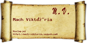 Mach Viktória névjegykártya
