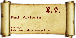 Mach Viktória névjegykártya