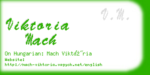 viktoria mach business card